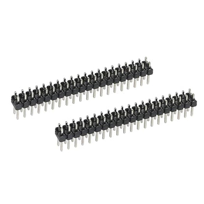 20Pcs 0.1" 2x20-pin Strip Dual Male Header Compatible for PCB, Breadboards, Raspberry Pi, Ardiuno Compatible with Raspberry Pi Zero GPIO
