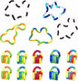 15PCS Quiet Twisty Fidget Toys – Squeeze, Twist, and Spin – Multicolored Sensory Toys for Kids and Adults, Stress Relief Toys & Educational Tools for Classroom,Alternative gifts (Random Color)