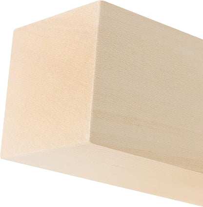 ZOENHOU 10 PCS Basswood Carving Blocks, 6" x 2" x 2" Premium Unfinished Carving Wood Whittling Blocks, Wood Blocks for Crafting Whittling Carving Hobby Block