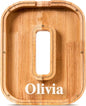 Summidate Customized Name Large Wooden Piggy Bank for Kids Boys Girls Alphabets Letter A-Z Coins Bills Money Change Bank Box Initial on Clear Cover (Laser Engraved) (Alphabet-O, Personalized-9")