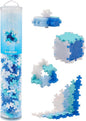 PLUS PLUS 240 Piece Interlocking Building Blocks for Kids, Open Ended Connecting Toys, STEM Bin Classroom Mini Manipulatives - Glitter Frost Mix Play Tube