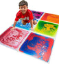 Art3d 6-Tile Sensory Room Tile Multi-Color Exercise Mat Liquid Encased Floor Playmat Kids Play Floor Tile, 19.7" Large Tile 16 Sq.Ft