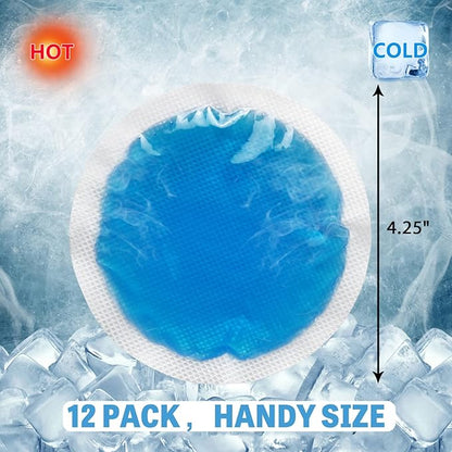 Tutmyrea Reusable Soft Small Ice Packs - 12 Pack Cold Compress for Injuries, Eyes, Face, Breast, Allergies, Small Wounds
