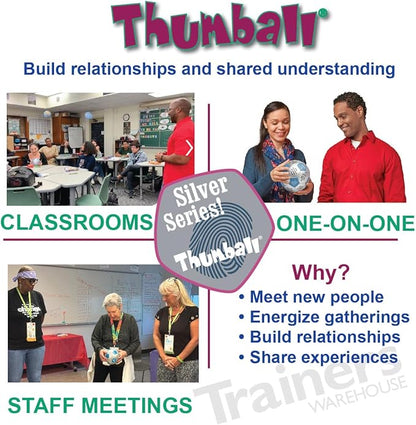 Trainers Warehouse 6" Thumball Collection, 32 Prompts for Conversation, Team Building, Relationship and Training