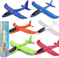 BooTaa 6 Pack Airplane Toys, 17.5" Large Throwing Foam Plane, 2 Flight Mode Foam Gliders, Birthday Gifts for Kids 3 4 5 6 7 8 9 10 11 12 Year Old Boys Kids Girls, Outdoor Yard Family Game Toys