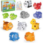 Learning Toys for 2 3 4 Year Old, 20 Pcs Number Matching Game with Digital English, 10 Different Animal Figures, Preschool Activities Montessori Fine Motor Toys for Toddlers Kids
