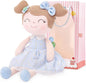 Gloveleya Baby Doll Girl Gifts Cloth Dolls Plush Toy Light Blue 16 Inches with Gift Box