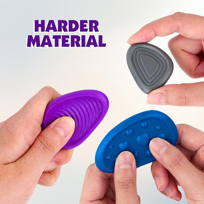 Fidget Toys Adults Sensory Stone: 6 Pack Textured Worry Stone for Autism Kids Calming Down - Fidget Stress Toys for Anxiety Relief - Small Students Prizes Fidget Toys