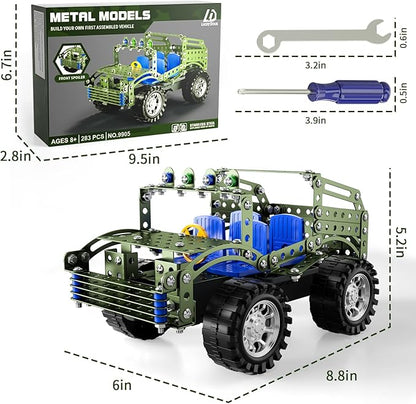 Lucky Doug Building Toys Model Truck Set - STEM Project for Kids Ages 8-12, Assembly Model Car Kits Toys for Kids Boys 8 9 10 11 Years Old