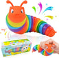 Cevioce Fidget Slug Toy, Sensory Slug Fidget Toys for Kids & Adults, 1 PC Autism Sensory Toys for Autistic Children Toddlers, Toddler Toys - 3 4 5 6 7 8+ Year Old Girl Boy Birthday Gifts F