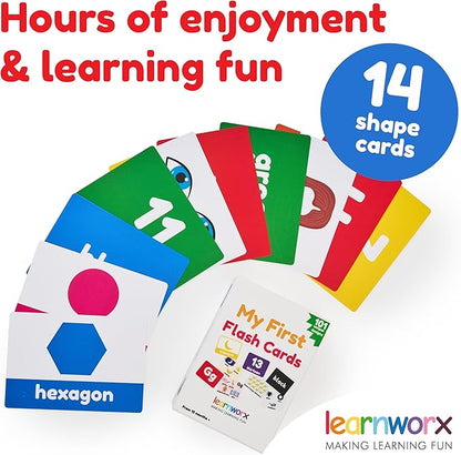 Toddler Learning Flash Cards | Kids Letter Number Alphabet Animal Color Words Flashcards | Large Cards Ideal for Preschool Kindergarden Pre K Educational | Flashcards 12 Months - 5 Years