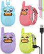 Qniglo Walkie Talkies for Kids Rechargeable 4 Pack, Kids Toys for 3-14 Year Old Girls Gifts Walkie Talkies for Outdoor Camping Games Christmas Birthday for 5 6 7 8 9 10 Year Old Boys Toddlers