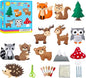 FYXGZZH Kids Beginner Sewing Kit – DIY Stuffed Craft Set with Pre-Cut Felt, Plastic Needle & Embroidery Thread, Educational Arts & Crafts for Boys & Girls Ages 6-12, Woodland Sewing Kit