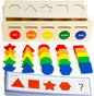 LovesTown Wooden Shape Sorting Box Montessori Learning Toy for Toddlers Early Educational Sorting and Matching Game