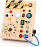 Montessori Busy Board,Montessori Toys for 1-3 Years Old,Baby Sensory Board,Preschool Learning Activities,Wooden Toys for Toddler,Christmas & Birthday Gift for Boys & Girls