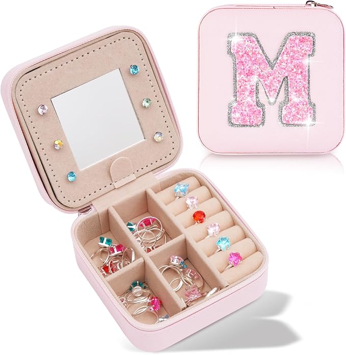 Travel Jewelry Case - Mothers Day Gifts for Mom,Mom Gifts from Daughter,Gifts for Mom,Gifts for Wife Sister Her,Birthday Gift for Mom,Mother in Law Gift,Mama Gifts Idea | Pink,M