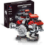 Sports Car Engine Building Blocks Kit,V8 Engine Model That Work Toy,with Motor, LED Light & APP Control for 6+ Years Kids Adults (660 Pieces)