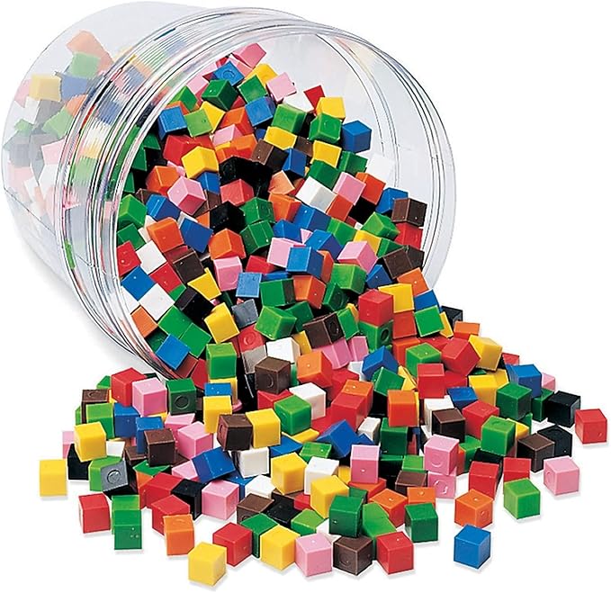 Learning Resources Centimeter Cubes, Math Cubes, Counting, Homeschool, Set of 1000, Ages 6+