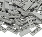 PATIKIL 122 Pcs Flat Blocks Bulk, 1x3 Square Light Gray Classic Tiles Smooth Surface Mini Building Blocks Accessories Compatible Bricks Kits for Building Floor Walls Mosaic Pixel Arts