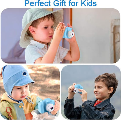 GKTZ Toys for Girls Age 3-8, Kids Camera Digital Video Toddler Camera Children Camcorder Birthday Gifts for 3 4 5 6 7 8 Year Old Girls with 32GB SD Card (Blue)