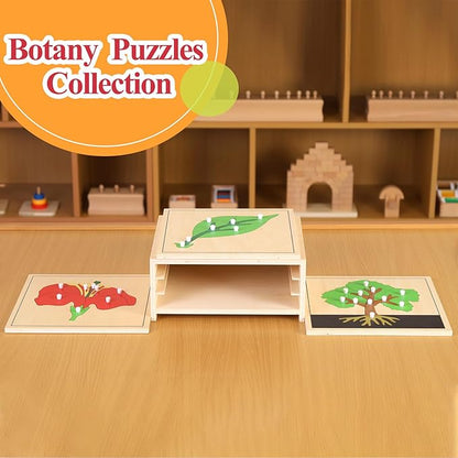 MONTESSORI OUTLET Animal Puzzles Activity Set (Botany Puzzle Cabinet)