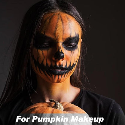 MEICOLY Yellow Face Body Paint Stick(1.06 Oz),Sally Makeup Dress Face Paint,Scarecrow Body Paint Stick,Sweatproof Waterproof Ginger Tan Face Paint for Halloween Special Effects SFX Cosplay