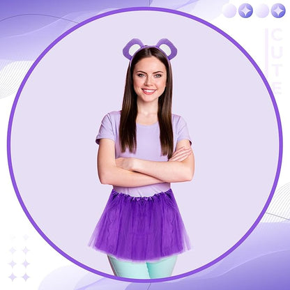 Halloween Bear Costume Accessories Bear Ear Headband and Tutu Skirt Set for Halloween Cosplay Party Dress Up