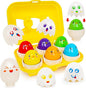 Tddler Toys 1-2,Montessori Geometric Egg Shape Sorter Toys Preschool Learning Educational Color Sorting & Fake Eggs Puzzles Matching Games Fine Motor Toy for Boys Girls