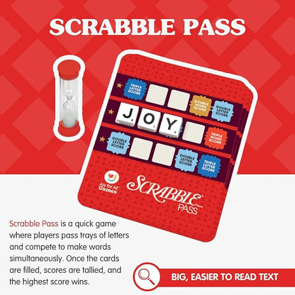 Joy for All Senior Word Games - Classic Scrabble & Bingo - Easy to Read & Grip - Board Games for Elderly Adults, Orange
