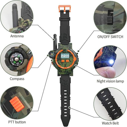 Rechargeable Walkie Talkies for Kids Radio Walky Talky with Flashlight Children Outdoor Game Interphone Gifts for Boy and Girl (3)