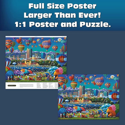 Buffalo Games - Sapphire Select- Eric Dowdle - Balloon Spectacular - 1000 Piece Jigsaw Puzzle – Challenging & Fun – Blue Core Puzzle Board – Giftable Display Box - Full Size Poster Included
