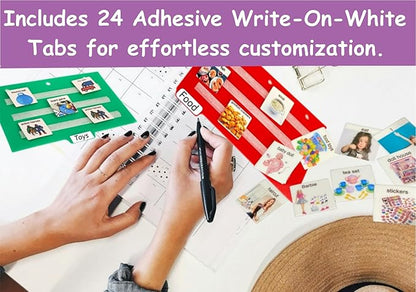 5 Small Color Dividers/Tabs Set (8”x5 Half Sheet) Perfect to Keep Your Loose Photo/Picture Symbol Communication Cards Organized. Autism ABA,ADHD, Language & Apraxia Aspergers