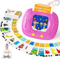 HOMESTEC Toddlers Talking Flash Cards with American Accent & 144 Sight Words, Speech Therapy Toys for 3 4 5 6 Years Old Boys and Girls (Pink)