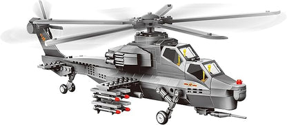 Attack Helicopter Air Force Building Block Set – 283-Pcs Helicopter Building Toys Set – Building Block Plane Toy for Kids Older Than 10 and Adults – Compatible with All Building Bricks