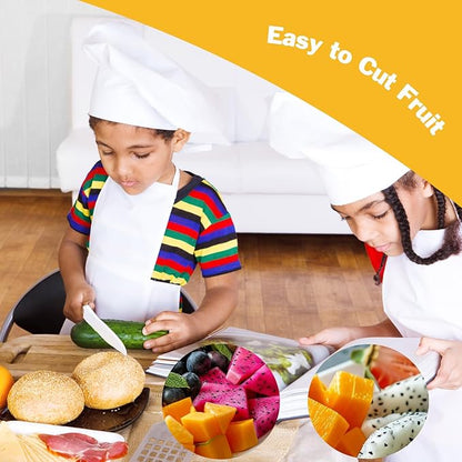 Knives for Kids, 6-Piece Kitchen Cooking and Baking Knife Set, Children's Knives for Real Cooking, BPA-Free Kids' Toddler Knives