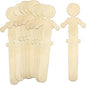 300 Pack Wooden People Craft Sticks, 5.25" Popsicle Stick Figures