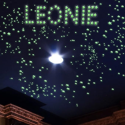 Glow in The Dark Stars Decals Decor 633 Pcs Luminous Dot Stars, 3D Starry Stars Glow in The Dark Stickers for Ceiling or Wall and Kids Bedroom Décor