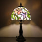 Tiffany lamp 8-inch Small Stained Glass Table lamp mini Desktop Decorative Ornament Night Light in a Home Retro Style a Bedside Reading lamp for The Bedroom in a Home Retro Style