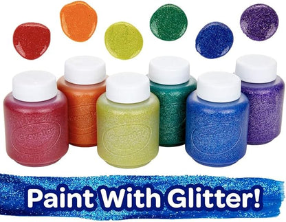 Crayola Washable Kids Paint Set (12ct), Classic and Glitter Paint for Kids, Arts & Crafts Supplies for Classrooms, Toddler Painting Kit, Gifts, Ages 3, 4, 5 [Amazon Exclusive]