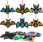 Fennoral 12 Pack Bat Crafts for Kids Bat Crafts Kits Make You Own Bat Foam Stickers Ornament DIY Arts and Crafts for Kids Girls Boys Halloween Party Supplies Halloween Decoration