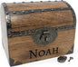 Nautical Cove Personalized Wood Treasure Chest - Pirate Chest with Custom Engraving (Small 8x6x6) – Decorative Storage Chest, Treasure Box, Wooden Keepsake Box