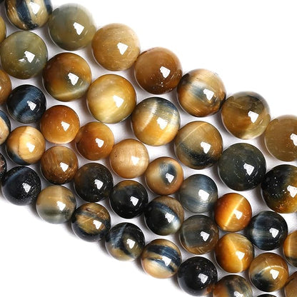 6mm 60PCS Natural Stone Dreamlike Blue Tiger Eye Beads for Jewelry Making DIY Bracelet