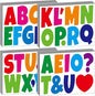 Bemeol Bulletin Board Letters 462 Pieces 4 Inch Alphabet Letter Stickers Cutout Letters for Poster Board Display Home Classroom School Decor(Colorful)