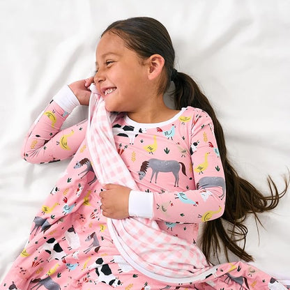 Little Sleepies Two-Piece Pajama Set for Boys & Girls, Soft Viscose from Bamboo Toddler Pajamas for Kids, Family Matching PJs