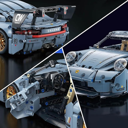 Sports Race Car Building Set Kit for Boys & Adults, 1:14 MOC Toys Racing Model Car Kits, Birthday Gift for Boys Kids Age 8-14 12-16