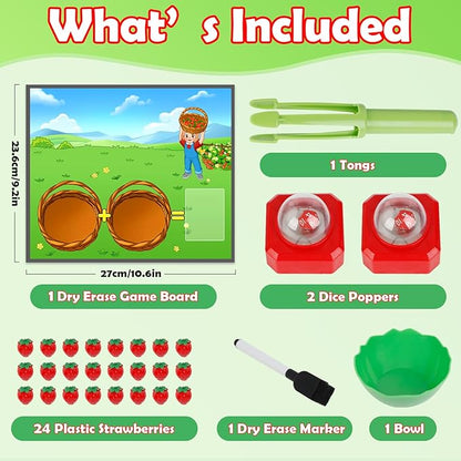 Math Board Games for Kids with Dice Poppers,Math Manipulatives,Dice Games,Addition Subtraction Games,Math Counters,Counting Toys,Fine Motor Toys,Kindergarten Classroom Homeschool Supplies