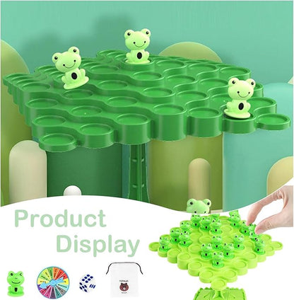 Frog Balance Game，Balance Board Game，Two-Player Balanced Tree Board Game, Montessori Frog Balance Tree Educational Toys, Children Desktop Game Gift for Boys Girls