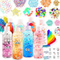 Calm Down Sensory Bottles for Calm Down Corner Items, Calming Sensory Toys, Sensory Bottles for Social Emotional Learning with Glitter Pom Poms and More