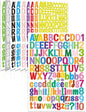 Uniclife 10 Sheets Letter Stickers, 1260 Pcs Scrapbook Stickers, 1 Inch Vinyl Number Alphabet Sticker, Self-Adhesive Stick on Letters for Mailbox Bottles Crafts Posters Decor, 10 Colors