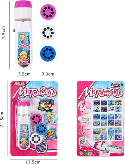 Georgie Porgy Children Projector Toys Educational Science Set Wall Ceiling Tent Torch Flashlight for Kids Gifts for Boys Girls (Unicorn + Mermaid)